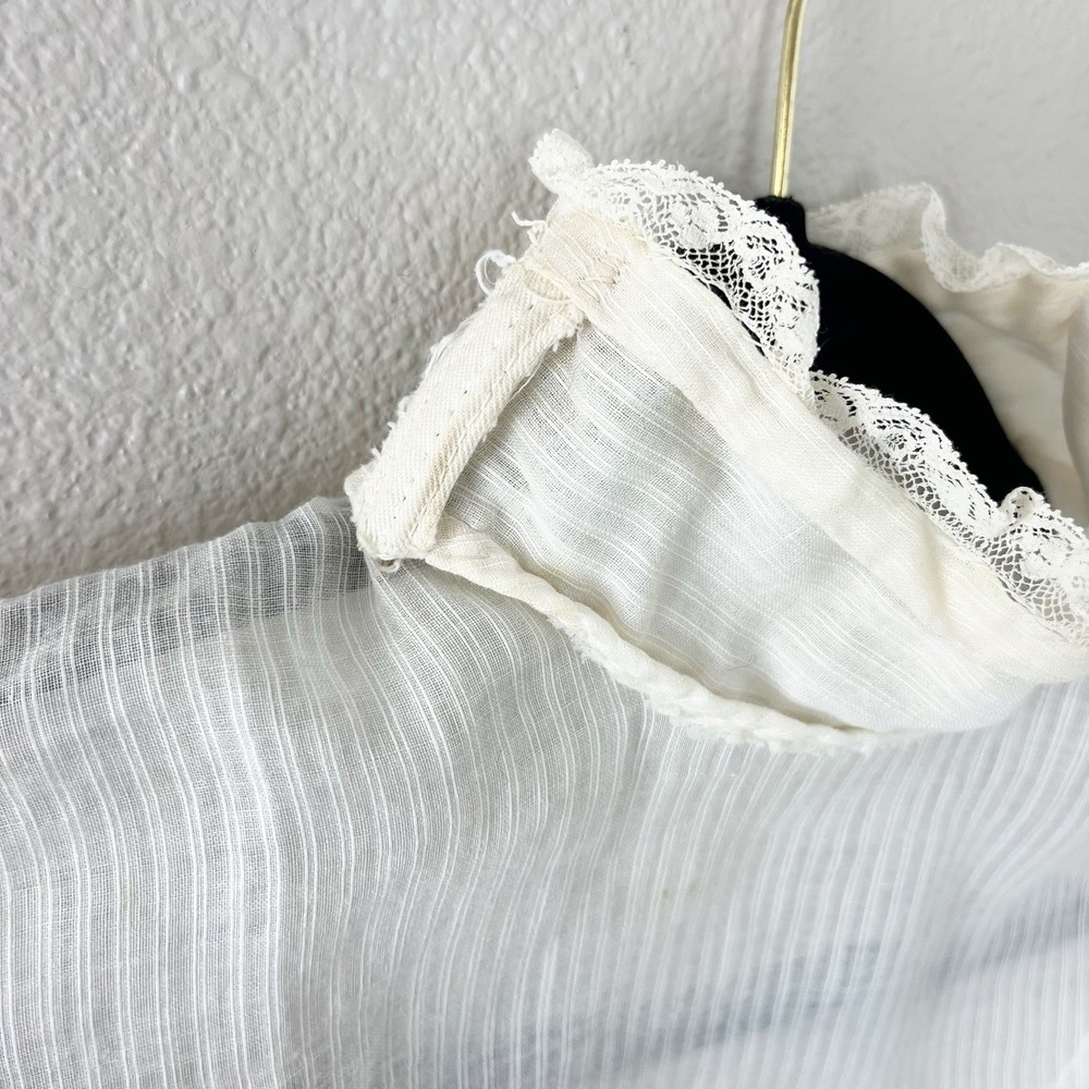Edwardian Cotton Lace Blouse Handmade - Picture 11 of 16